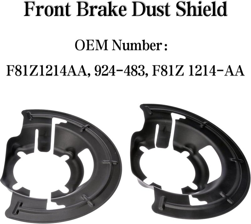 FCBJX Front Brake Dust Shield for Ford Super Duty F-250 F-350 F-450 F-550 1999-2004 Replace F81Z1214AA 924-483 Left and Right - Image 2